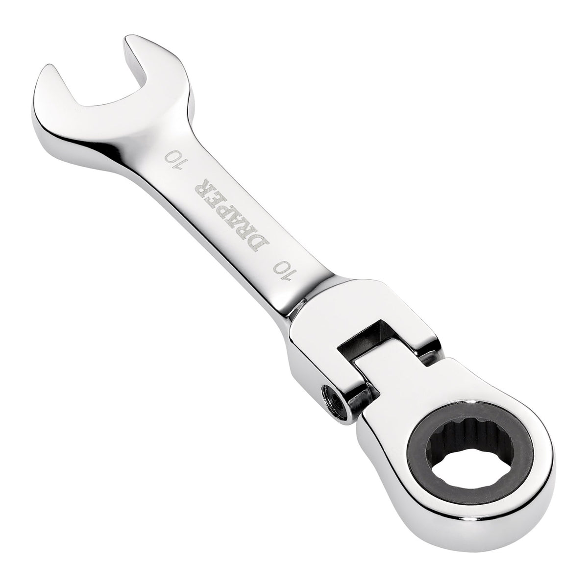 Draper HI-TORQ Metric Stubby Flexible Head Ratchet Combination Spanner, 10mm : Model No. 8230FMMBS