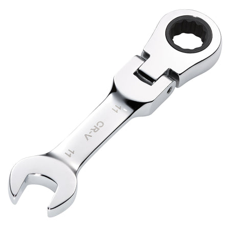 Draper HI-TORQ Metric Stubby Flexible Head Ratchet Combination Spanner, 11mm : Model No. 8230FMMBS