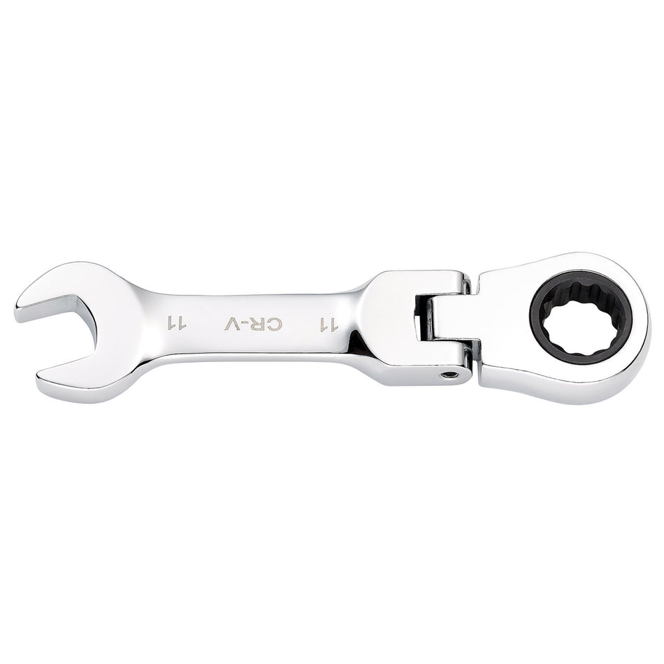 Draper HI-TORQ Metric Stubby Flexible Head Ratchet Combination Spanner, 11mm : Model No. 8230FMMBS