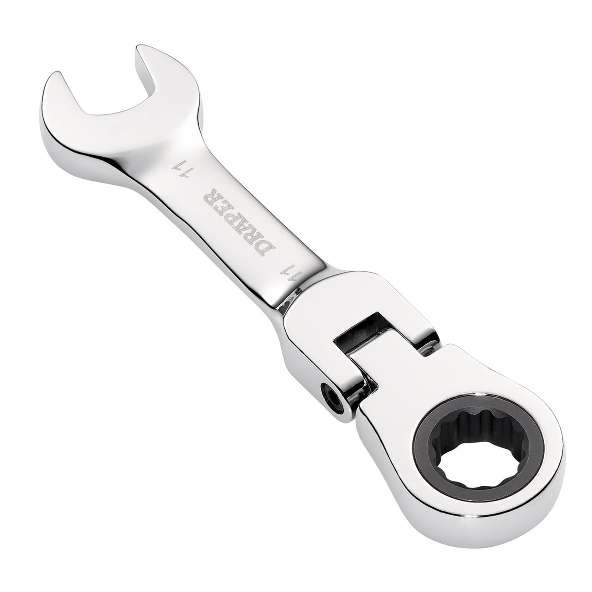 Draper HI-TORQ Metric Stubby Flexible Head Ratchet Combination Spanner, 11mm : Model No. 8230FMMBS