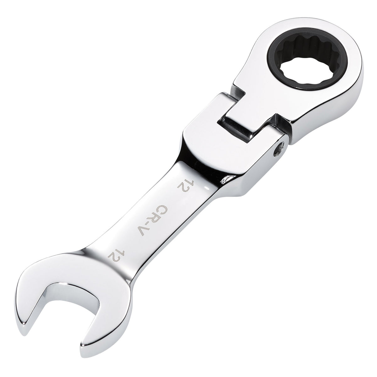 Draper HI-TORQ Metric Stubby Flexible Head Ratchet Combination Spanner, 12mm : Model No. 8230FMMBS