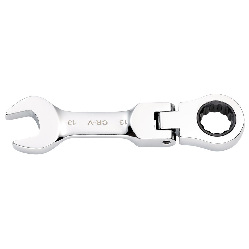 Draper HI-TORQ Metric Stubby Flexible Head Ratchet Combination Spanner, 13mm : Model No. 8230FMMBS