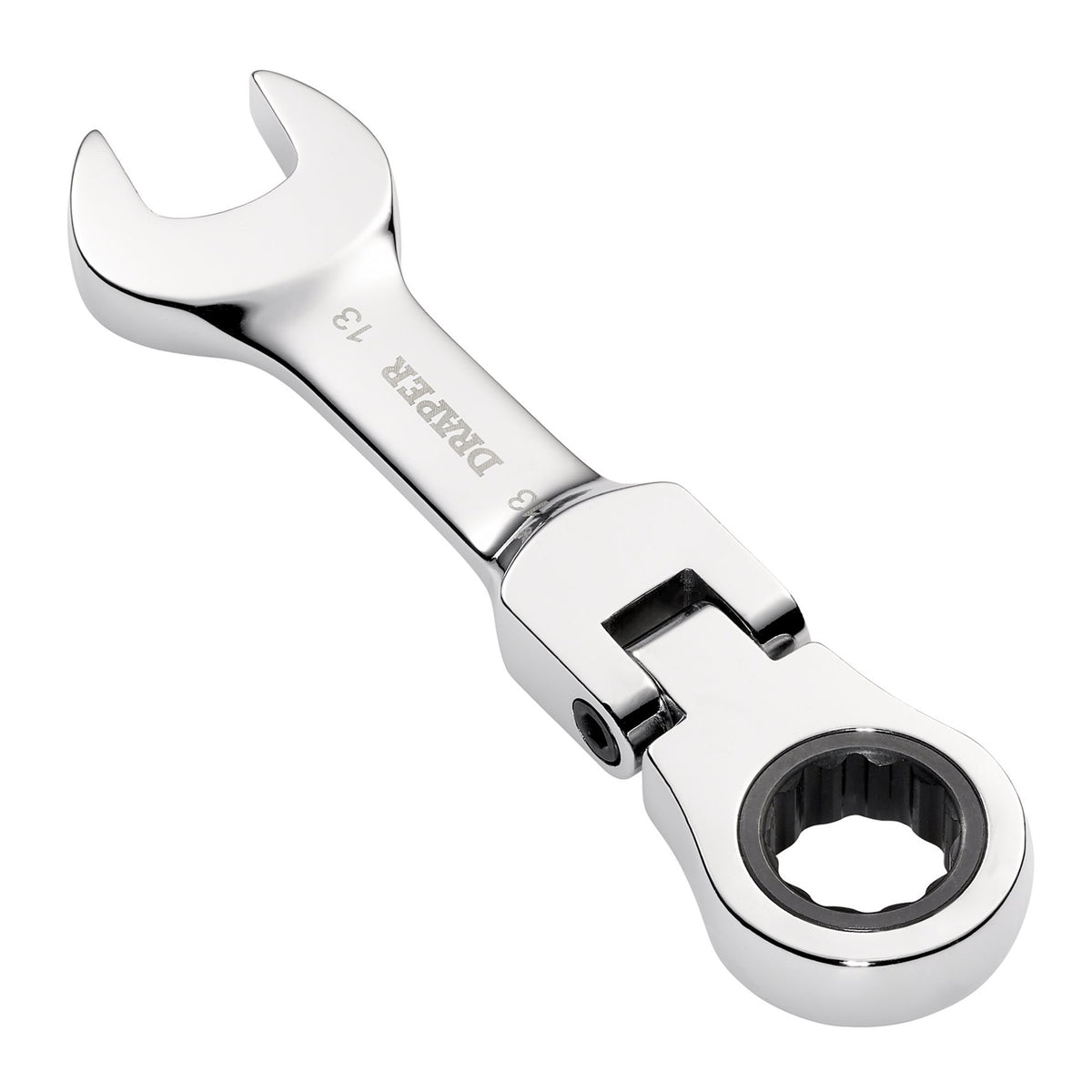Draper HI-TORQ Metric Stubby Flexible Head Ratchet Combination Spanner, 13mm : Model No. 8230FMMBS