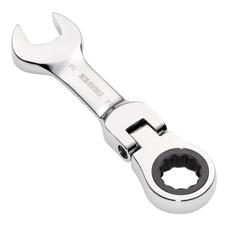 Draper HI-TORQ Metric Stubby Flexible Head Ratchet Combination Spanner, 14mm : Model No. 8230FMMBS