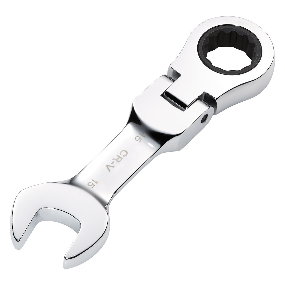 Draper HI-TORQ Metric Stubby Flexible Head Ratchet Combination Spanner, 15mm : Model No. 8230FMMBS