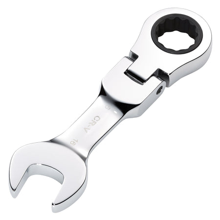 Draper HI-TORQ Metric Stubby Flexible Head Ratchet Combination Spanner, 16mm : Model No. 8230FMMBS