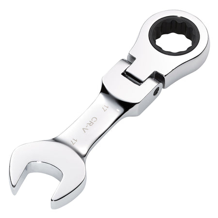Draper HI-TORQ Metric Stubby Flexible Head Ratchet Combination Spanner, 17mm : Model No. 8230FMMBS