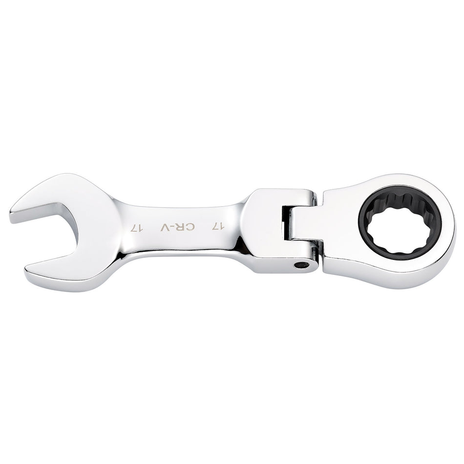 Draper HI-TORQ Metric Stubby Flexible Head Ratchet Combination Spanner, 17mm : Model No. 8230FMMBS