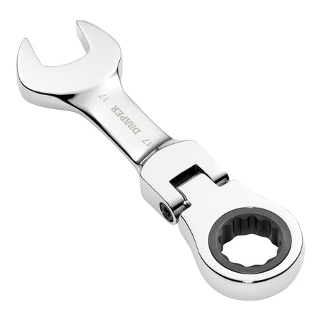 Draper HI-TORQ Metric Stubby Flexible Head Ratchet Combination Spanner, 17mm : Model No. 8230FMMBS
