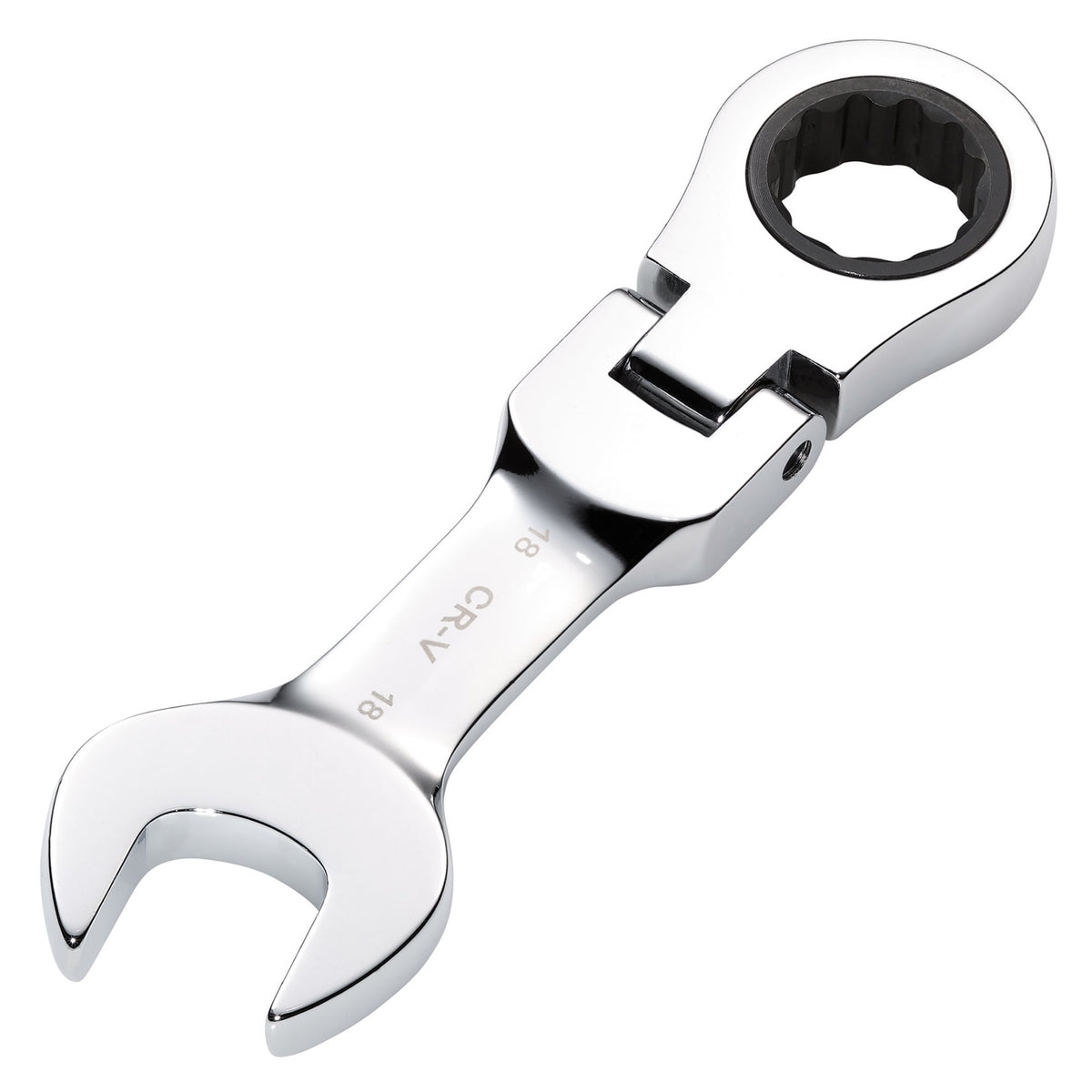 Draper HI-TORQ Metric Stubby Flexible Head Ratchet Combination Spanner, 18mm : Model No. 8230FMMBS