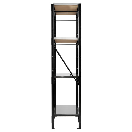 BUNKER 18 Piece Modular 4 Tier Racking with Stainless Steel Shelving, 1500mm : Model No. MS400-54-18PC S