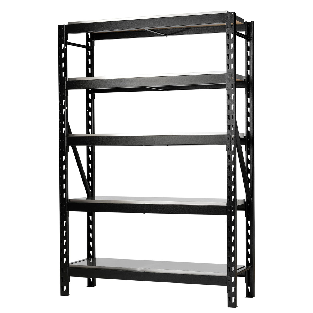 BUNKER 22 Piece Modular 5 Tier Racking with Stainless Steel Shelving, 1500mm : Model No. MS400-54-22PC S
