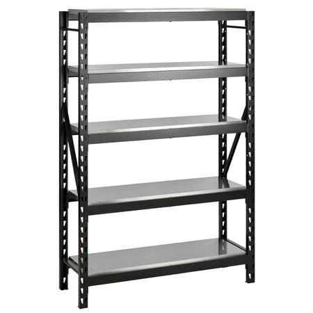 BUNKER 22 Piece Modular 5 Tier Racking with Stainless Steel Shelving, 1500mm : Model No. MS400-54-22PC S