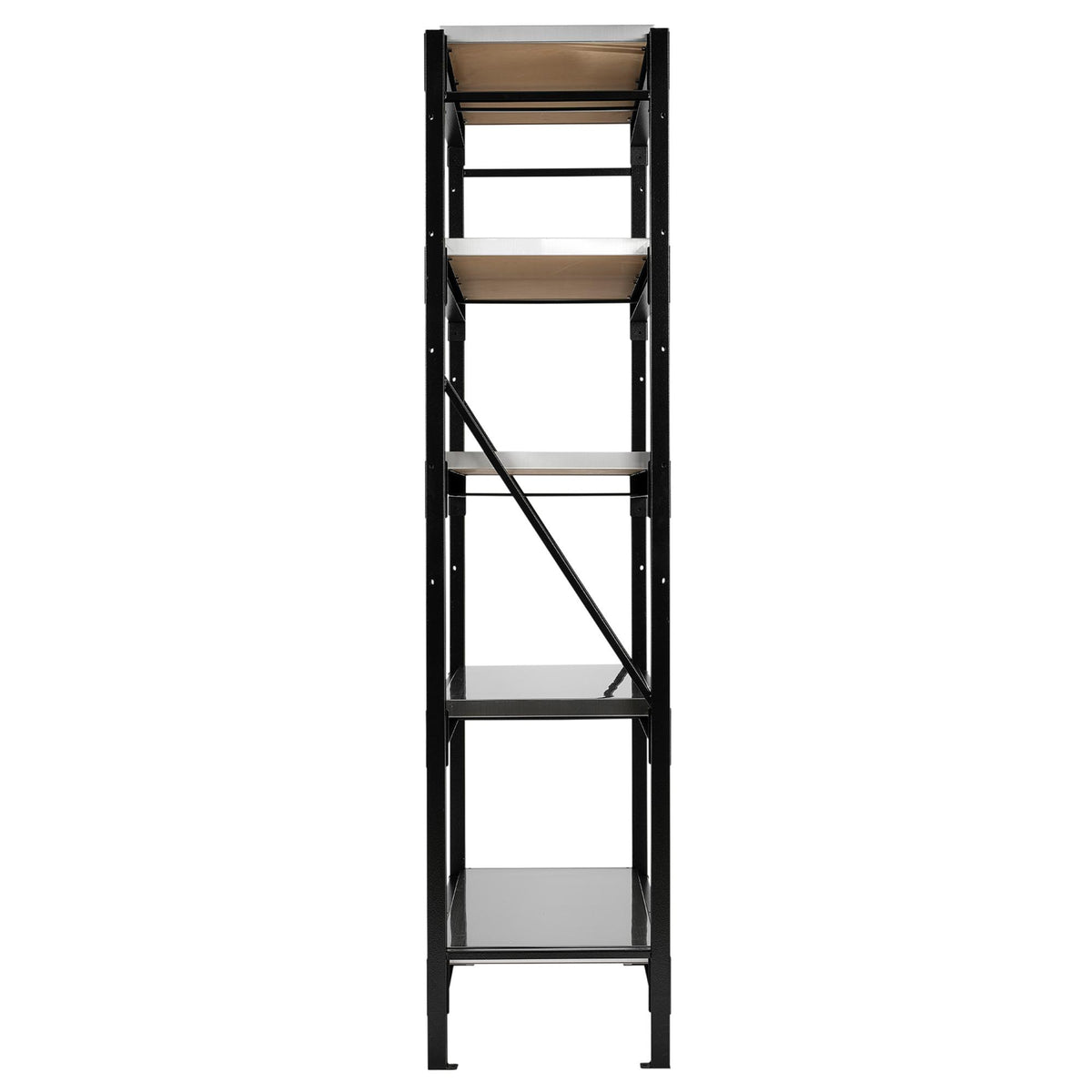 BUNKER 22 Piece Modular 5 Tier Racking with Stainless Steel Shelving, 1500mm : Model No. MS400-54-22PC S