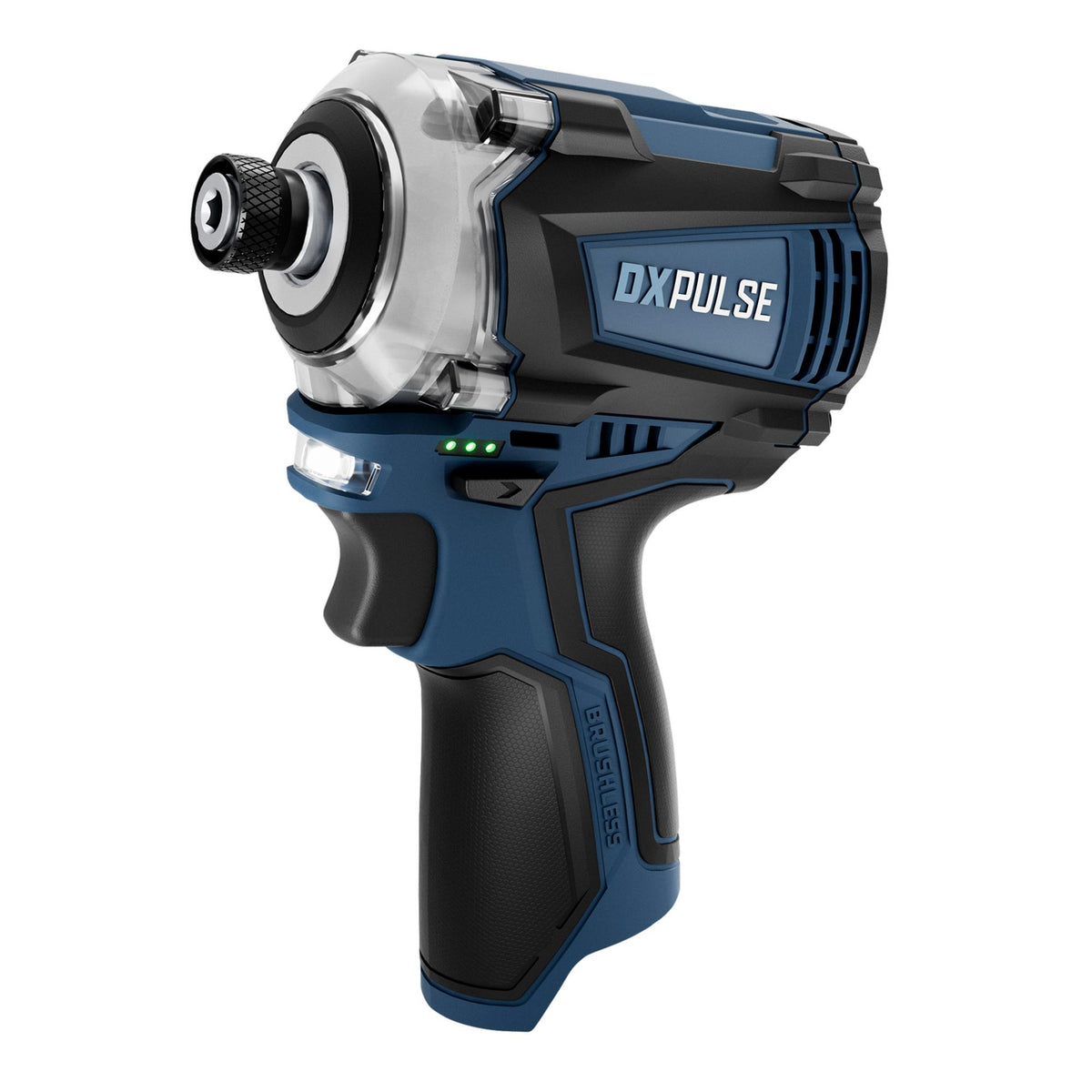 DXPULSE 12V Brushless Combi Drill & Impact Driver Kit, 1/4" Sq. Dr., 2 x 4.0Ah Batteries, 1 x Fast Charger