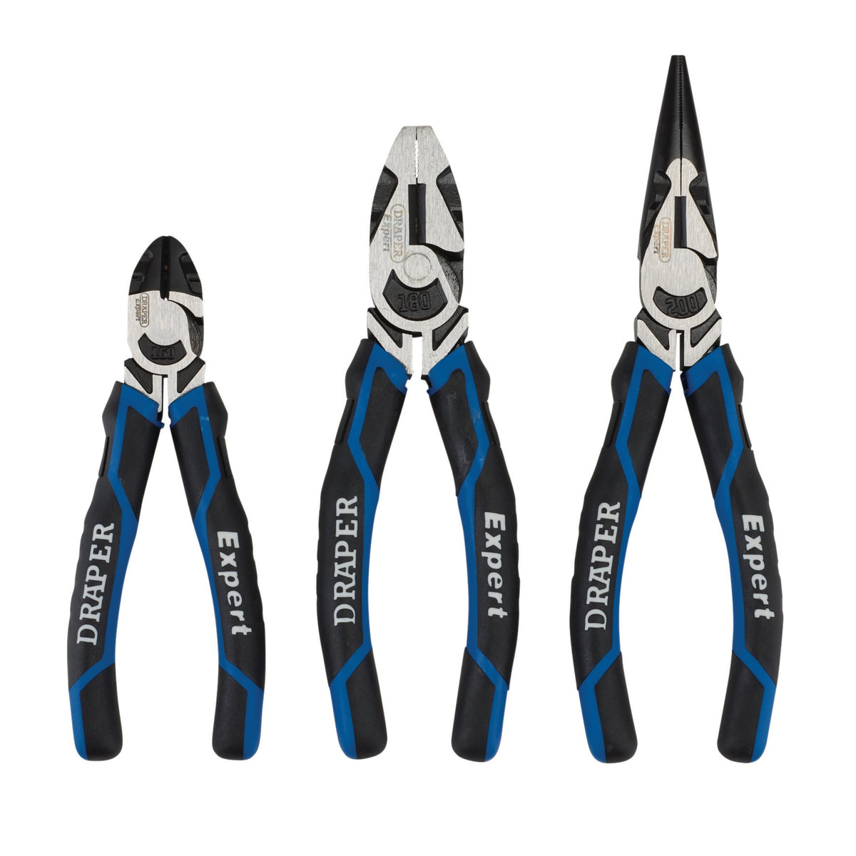 Draper Expert High Leverage Plier Set, Blue (3 Piece) : Model No. 1078/B