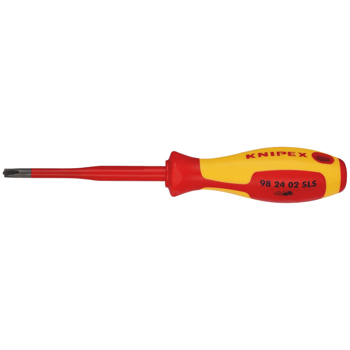 KNIPEX 98 24 02 SLS VDE Insulated Plus/Minus Screwdriver, PH/S2 x 100mm: No.98 24 02 SLS