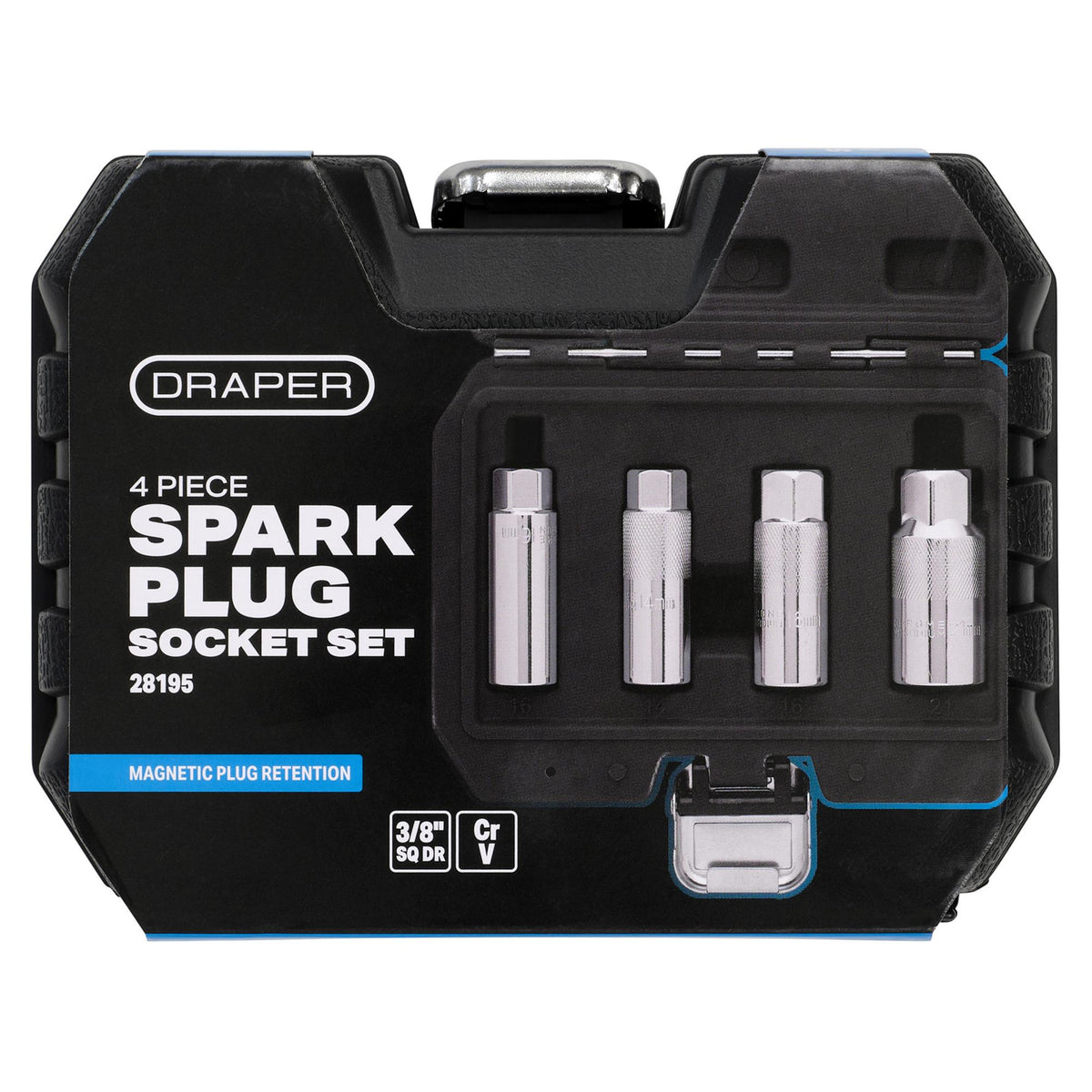 Magnetic Spark Plug Socket Set, 3/8" Sq. Dr. (4 Piece)