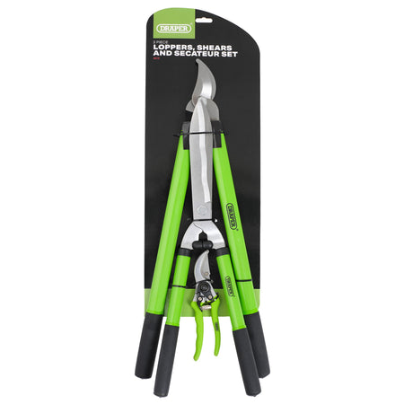 DRAPER 3 piece Lopper, Shears and Secateur Set: Model No.GLSS/SET