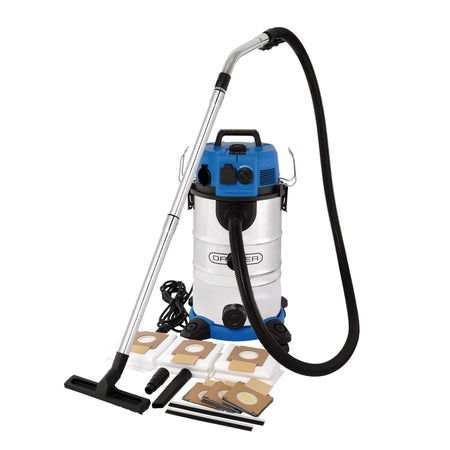 230V M-Class Dust Extractor, Wet and Dry Vacuum Cleaner with Power Take-Off, 35L, 1500W