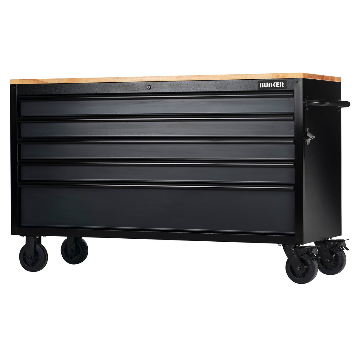 BUNKER 5 Drawer Workbench Roller Tool Cabinet, 61", Grey : Model No. B100-61G5D