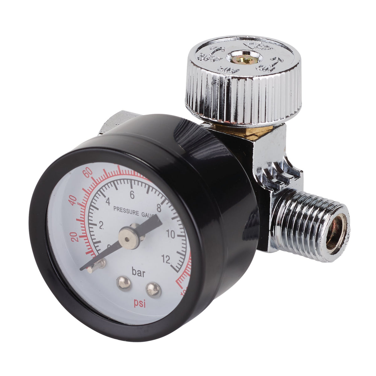 1/4" BSP On-Gun Air Regulator and Gauge, 180psi : Model No. DAT-OARG