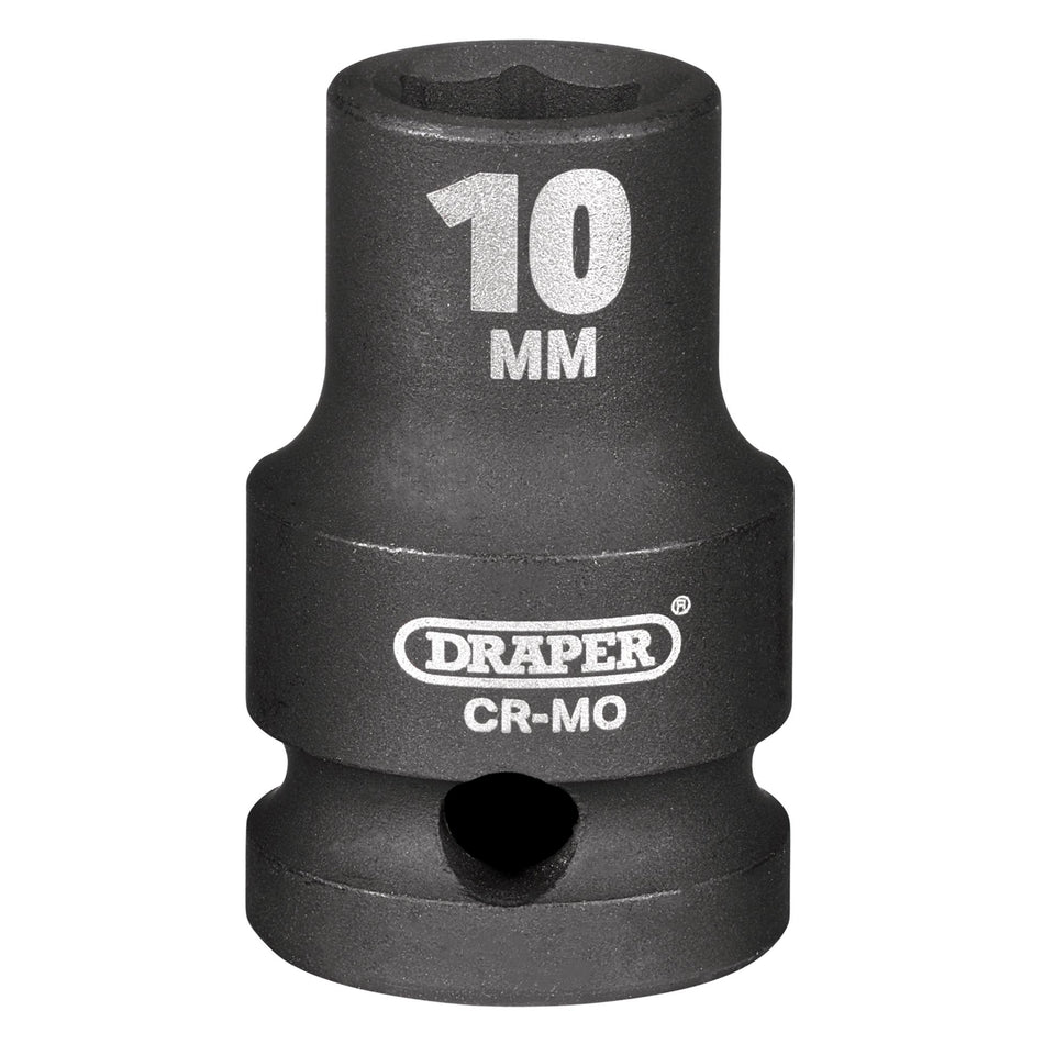DRAPER Expert 10mm 1/2in. Square Drive Impact Socket: Model No.410MM