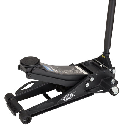 Draper Expert Professional Low Profile Fast Lift Garage Trolley Jack, 3 Tonne, Black : Model No. TJ3-BP