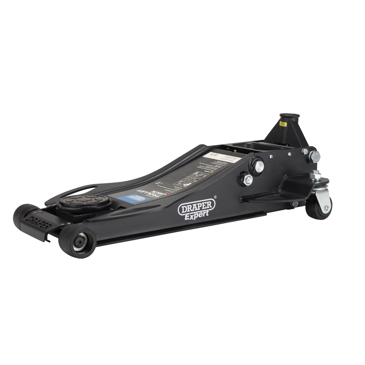 Draper Expert Professional Low Profile Fast Lift Garage Trolley Jack, 3 Tonne, Black : Model No. TJ3-BP