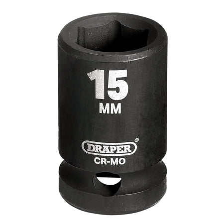 DRAPER Expert 15mm 1/2in. Square Drive Impact Socket: Model No.410MM