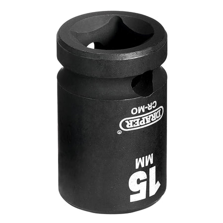 DRAPER Expert 15mm 1/2in. Square Drive Impact Socket: Model No.410MM