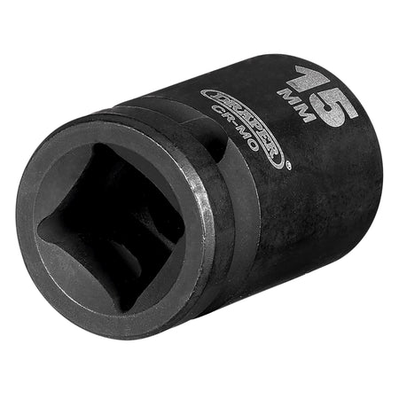 DRAPER Expert 15mm 1/2in. Square Drive Impact Socket: Model No.410MM