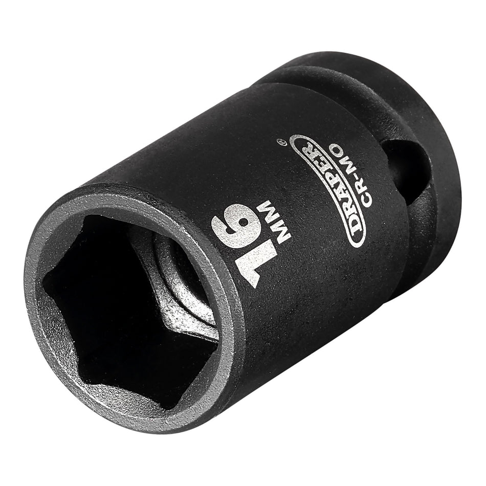 DRAPER Expert 16mm 1/2in. Square Drive Impact Socket: Model No.410MM