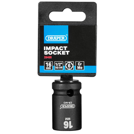 DRAPER Expert 16mm 1/2in. Square Drive Impact Socket: Model No.410MM