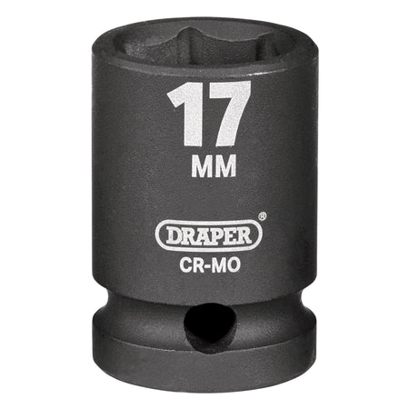 DRAPER Expert 17mm 1/2in. Square Drive Impact Socket: Model No.410MM