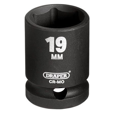 DRAPER Expert 19mm 1/2in. Square Drive Impact Socket: Model No.410MM