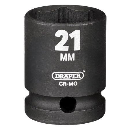 DRAPER Expert 21mm 1/2in. Square Drive Impact Socket: Model No.410MM