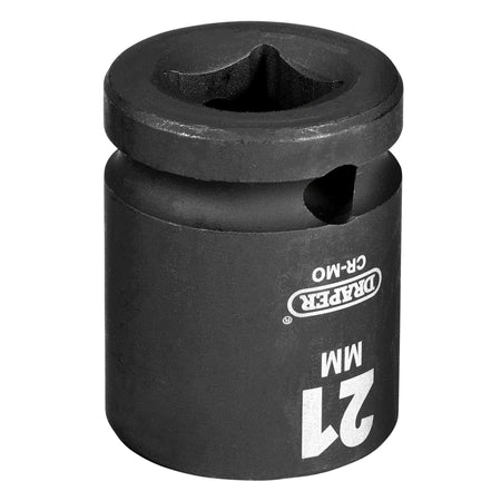 DRAPER Expert 21mm 1/2in. Square Drive Impact Socket: Model No.410MM