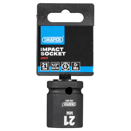DRAPER Expert 21mm 1/2in. Square Drive Impact Socket: Model No.410MM