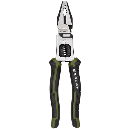 Draper Expert Combination Pliers with Wire Stripper, 200mm : Model No. PL-EX/CPWS-200