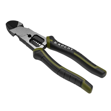 Draper Expert Side Cutters with Wire Stripper, 200mm : Model No. PL-EX/SCWS-200