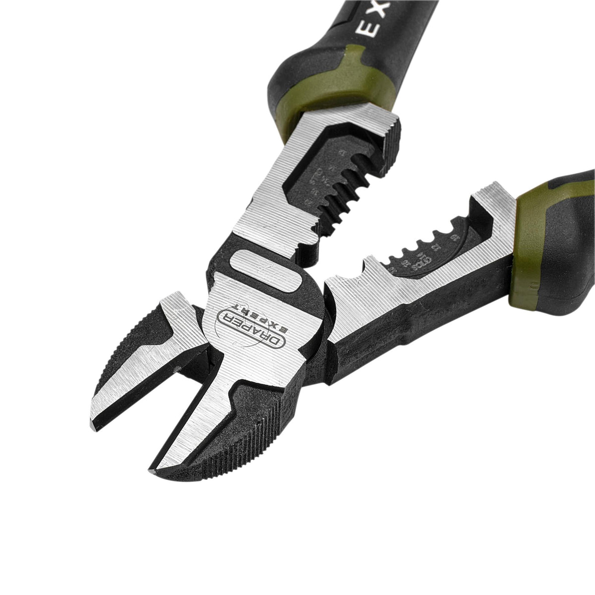 Draper Expert Side Cutters with Wire Stripper, 200mm : Model No. PL-EX/SCWS-200