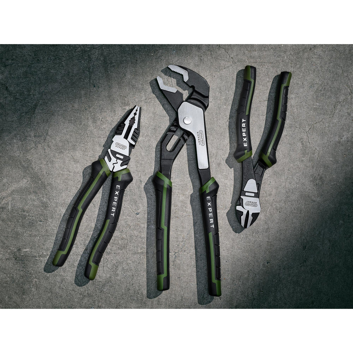 Draper Expert High Leverage Pliers Set with Water Pump Pliers (3 Piece) : Model No. PL-EX/HLP-SET2