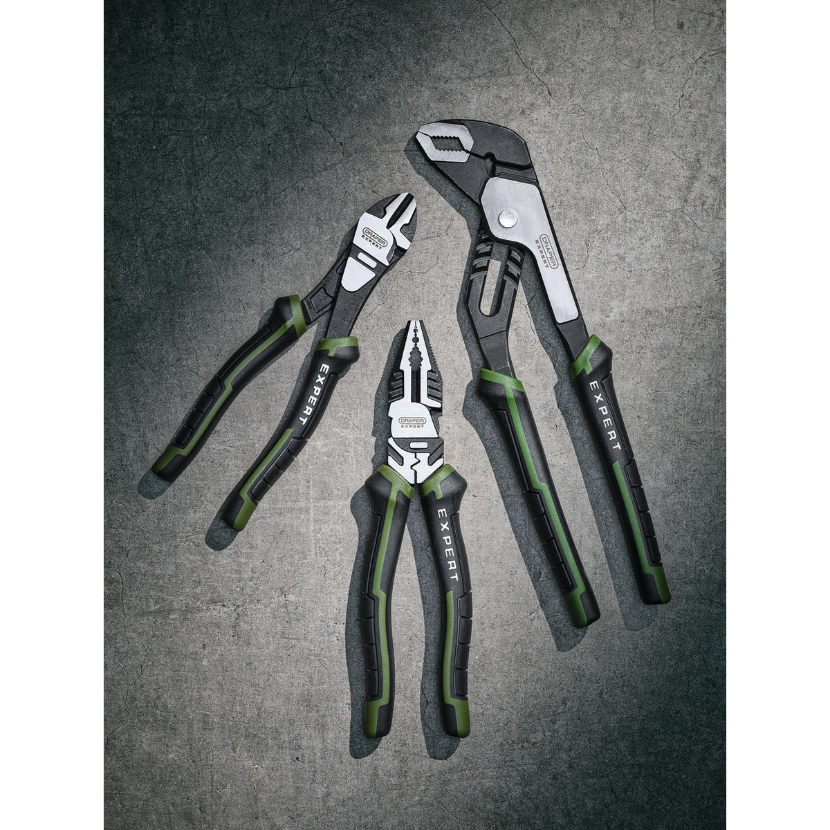 Draper Expert High Leverage Pliers Set with Water Pump Pliers (3 Piece) : Model No. PL-EX/HLP-SET2