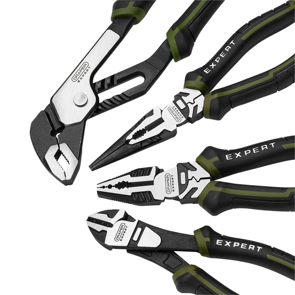 Draper Expert High Leverage Pliers Set with Water Pump Pliers (4 Piece) : Model No. PL-EX/HLP-SET3