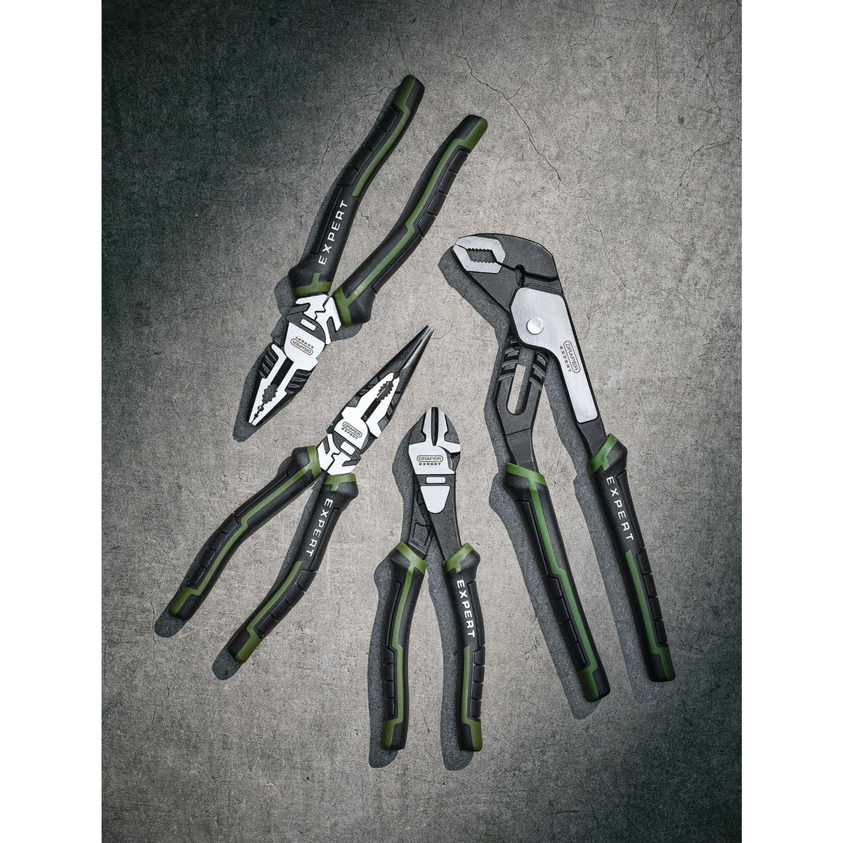 Draper Expert High Leverage Pliers Set with Water Pump Pliers (4 Piece) : Model No. PL-EX/HLP-SET3