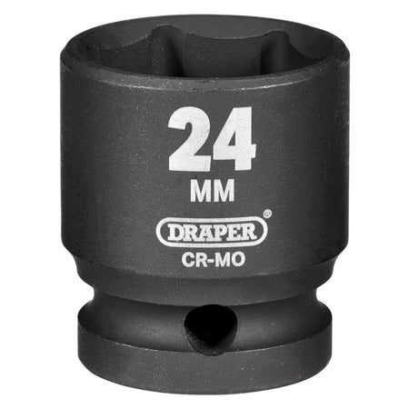 DRAPER Expert 24mm 1/2in. Square Drive Impact Socket: Model No.410MM