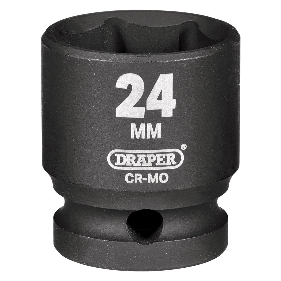 DRAPER Expert 24mm 1/2in. Square Drive Impact Socket: Model No.410MM