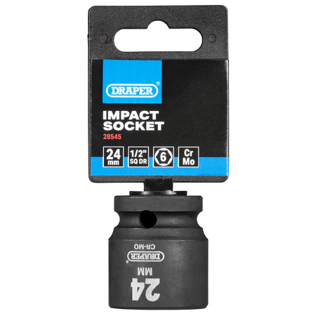 DRAPER Expert 24mm 1/2in. Square Drive Impact Socket: Model No.410MM