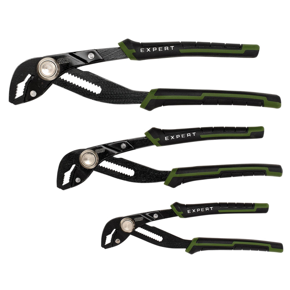 Draper Expert Quick Release Water Pump Pliers Set (3 Piece) : Model No. PL-EX/QRWPP-SET